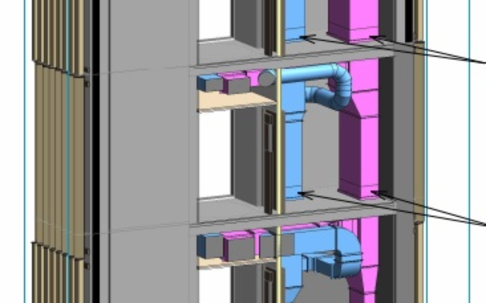 Modélisation 3D REVIT Gaine technique